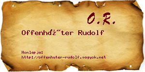 Offenhüter Rudolf névjegykártya